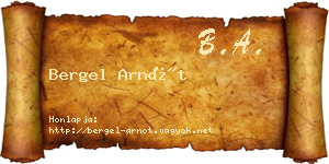 Bergel Arnót névjegykártya